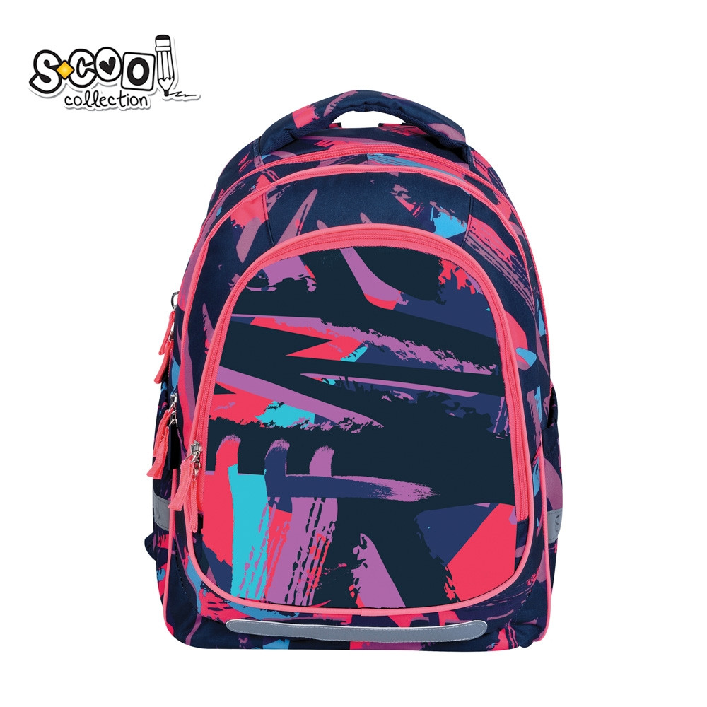 Ghiozdan anatomic, 2 compartimente, fermoar, ajustabil, 19.5 litri, 41x28x17 cm - imagine 10